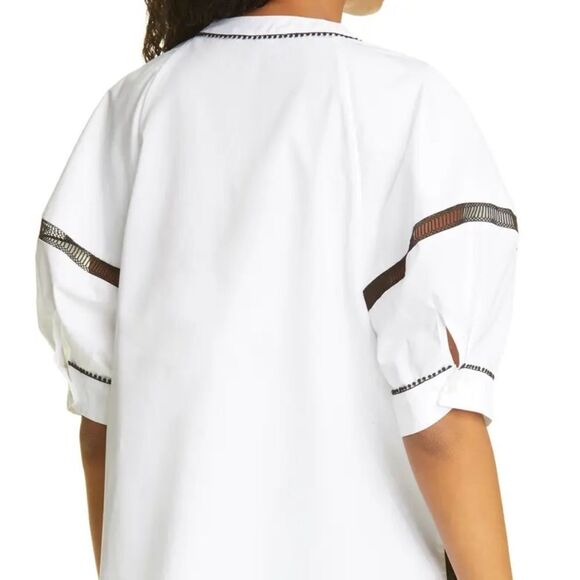 Judith & Charles magnolia B puff sleeve blouse white nwot - Picture 4 of 10